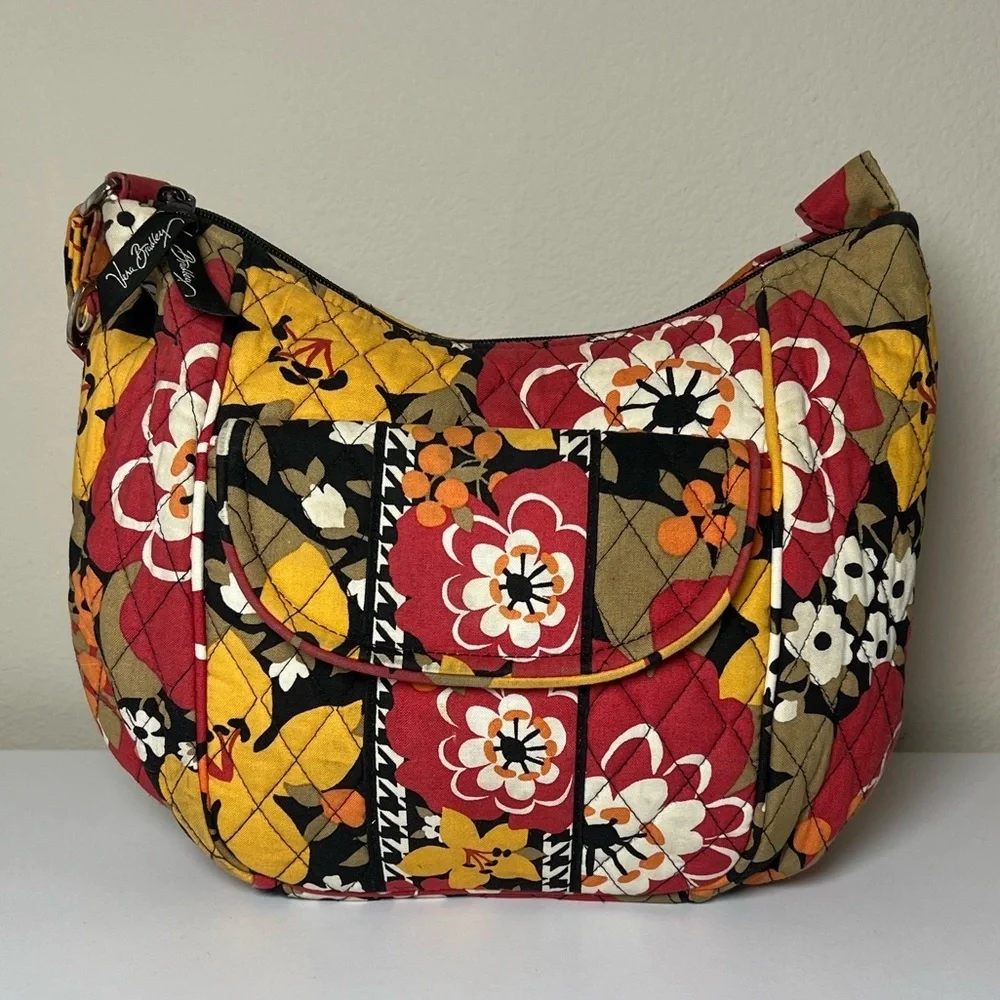 Vera Bradley Bittersweet Retired Vintage 2013 Quilted Messenger Crossbody Purse